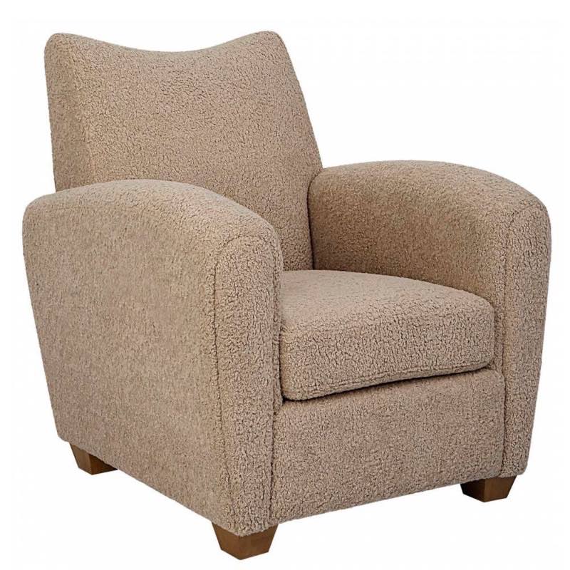 Teddy Boucle Accent Chair - Latte